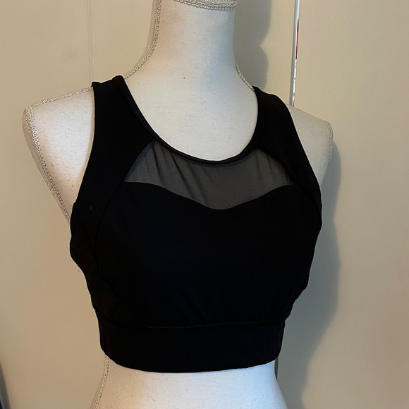lululemon mesh Black Cross-Back Sports Bra - Picture 1 of 6